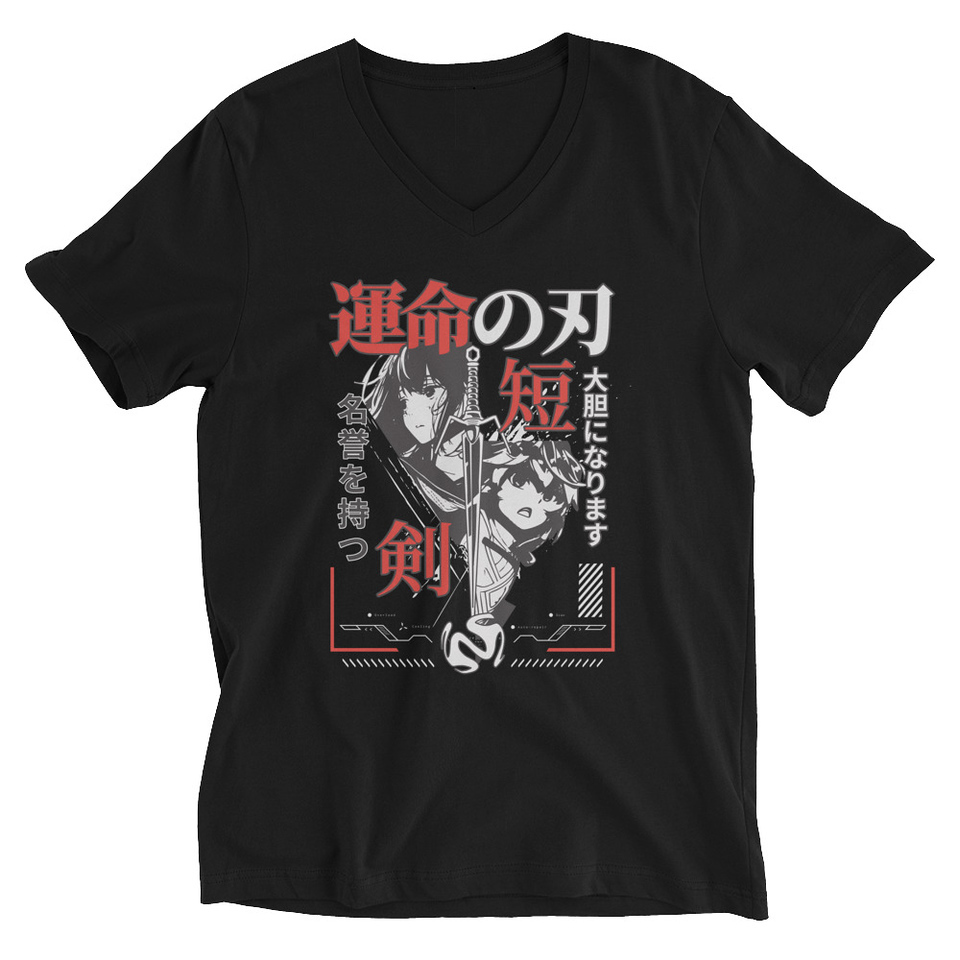 Blades of Fate - Japanese Manga Anime Unisex V-Neck Tee