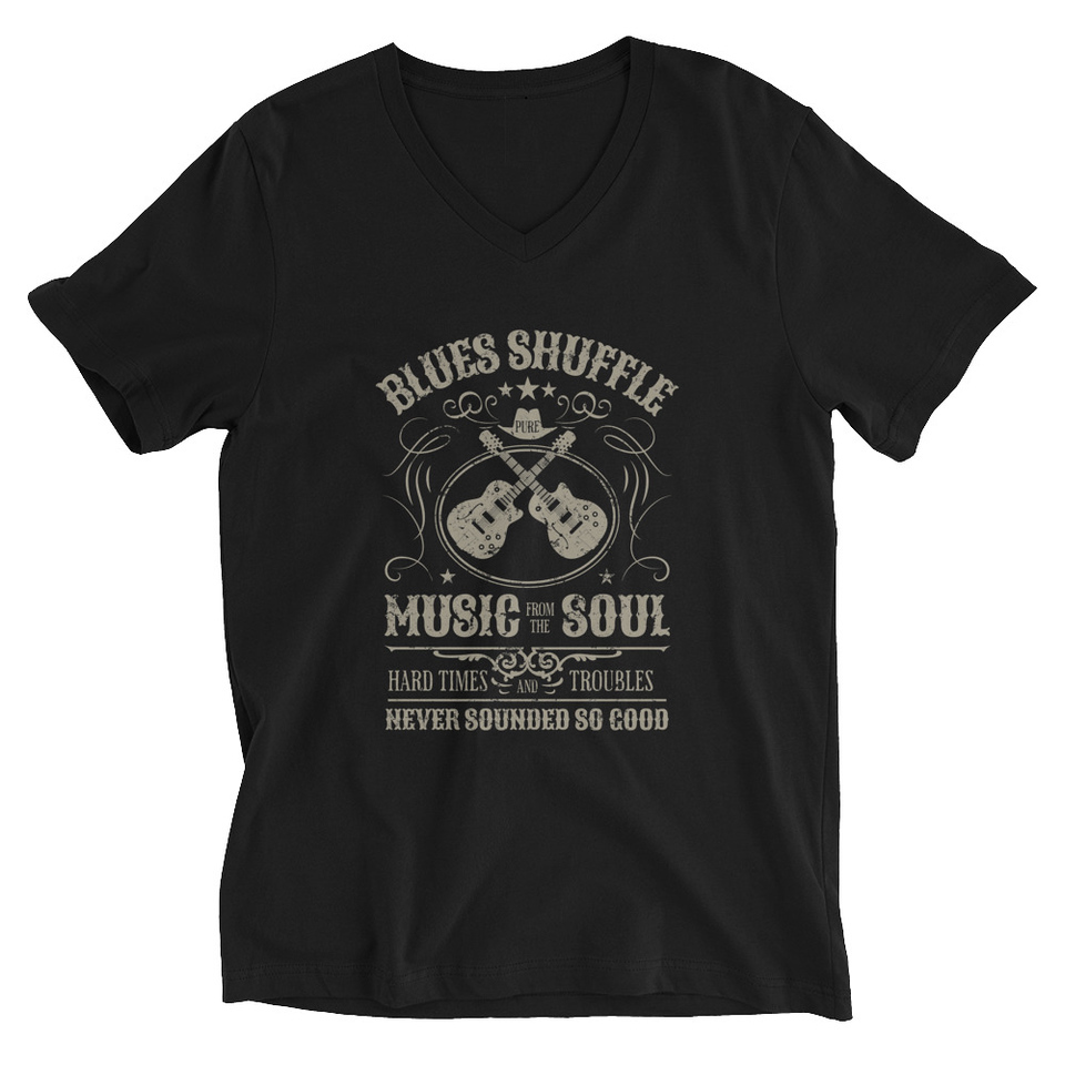 Blues Music from the Soul - Guitar Unisex V-Neck Tee