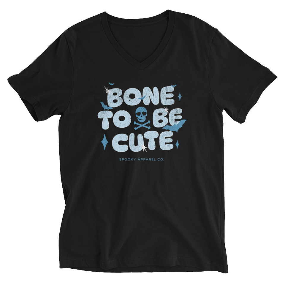 Bone To Be Cute - Halloween Unisex V-Neck Tee