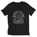 Born To Be Genius - Brain Unisex V-Neck Tee