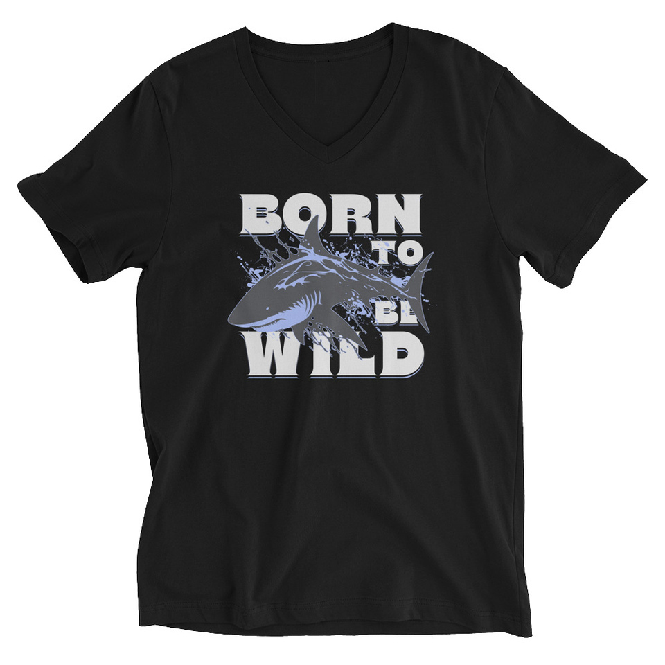 BORN TO BE WILD Unisex V-Neck Tee