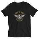 BORN TO HUNT- BE BRAVE & WILD Unisex V-Neck Tee