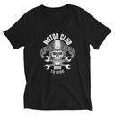 Born to Ride - Biker Club Skull  Unisex V-Neck Tee