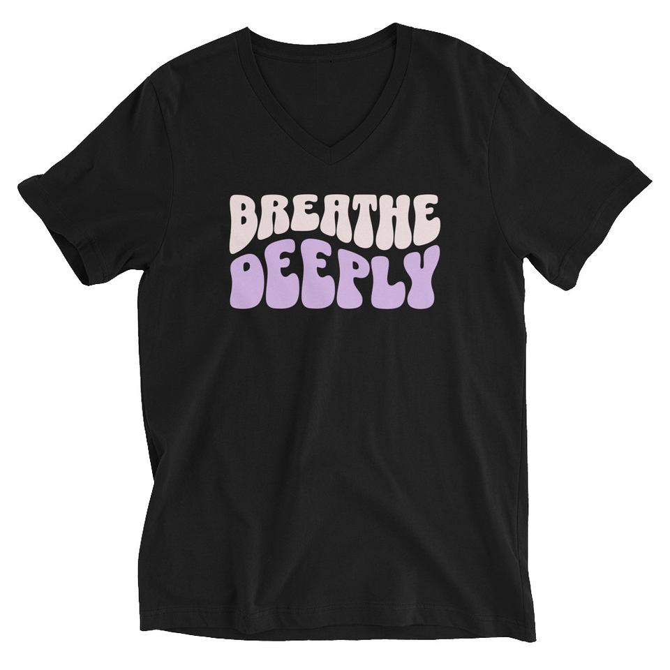 Breathe Deeply Unisex V-Neck Tee