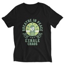 Breathe in peace, exhale chaos Unisex V-Neck Tee