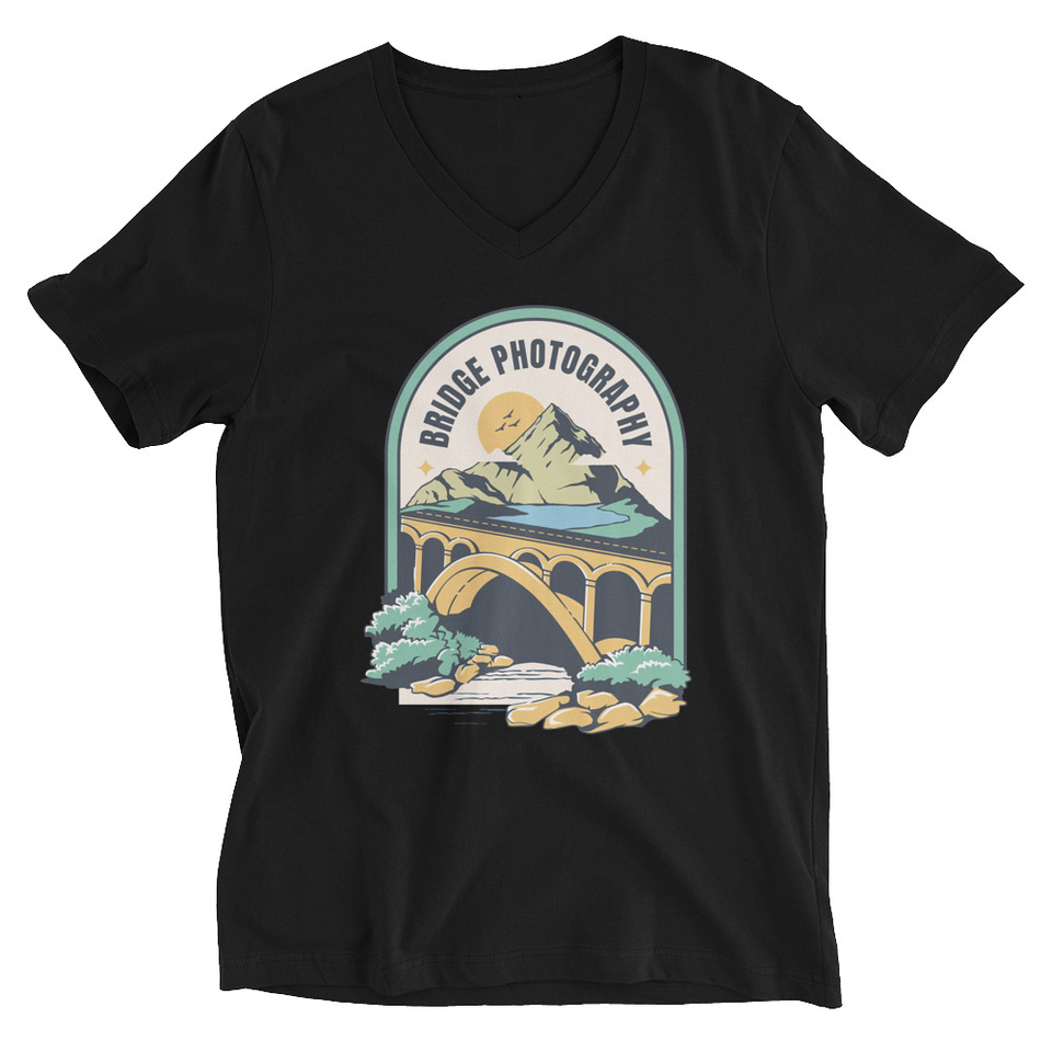 Bridge Photography - Scenic Unisex V-Neck Tee