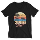 California Beach - Retro Surf Unisex V-Neck Tee