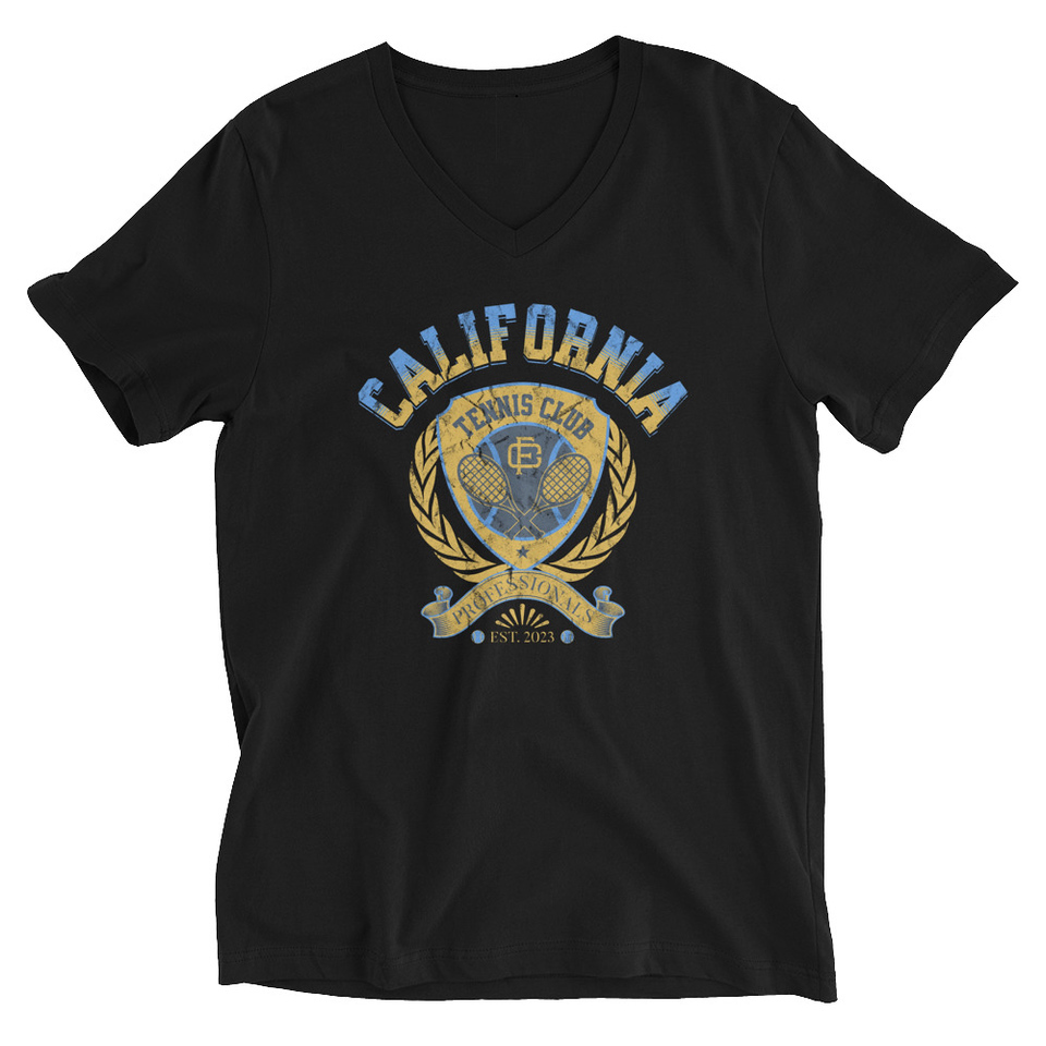 CALIFORNIA TENNIS PROFESSIONALS Unisex V-Neck Tee