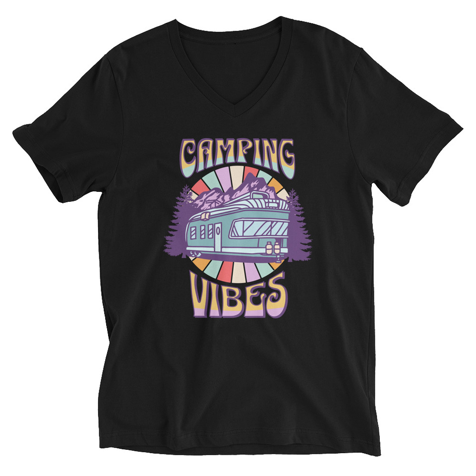 Camping Vibes Unisex V-Neck Tee