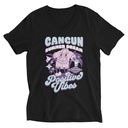 Cancun Positive Vibes Unisex V-Neck Tee