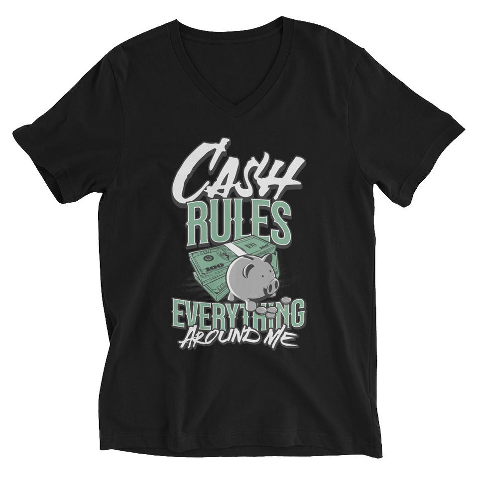 Cash Rules Unisex V-Neck Tee