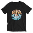 Catch the Waves - Beach Vibe Unisex V-Neck Tee