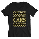 Caution Signs - Yellow Traffic Sign Unisex V-Neck Tee