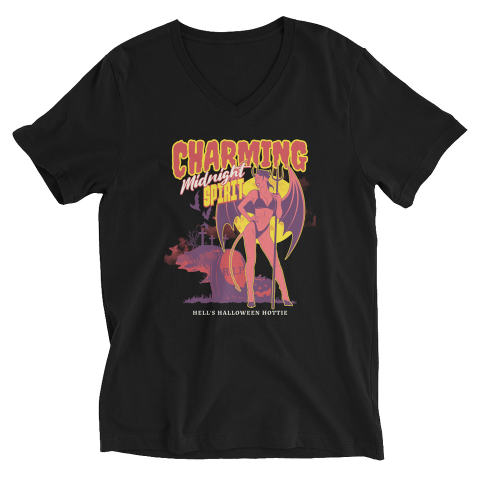 Charming Midnight Unisex V-Neck Tee