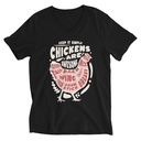 Chickens Are Awesome - Butcher Cuts Unisex V-Neck Tee