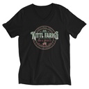 Christmas Tree Farm - Vintage Holiday Badge Unisex V-Neck Tee