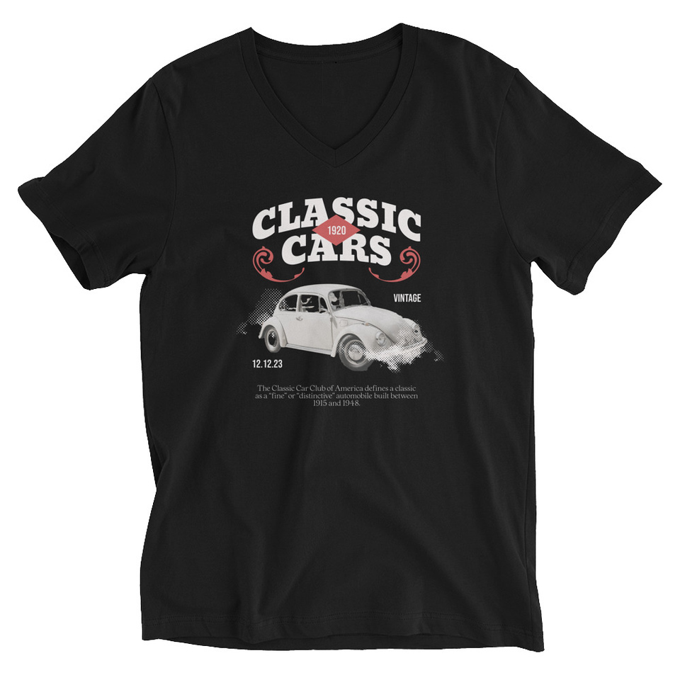 Classic Cars Unisex V-Neck Tee