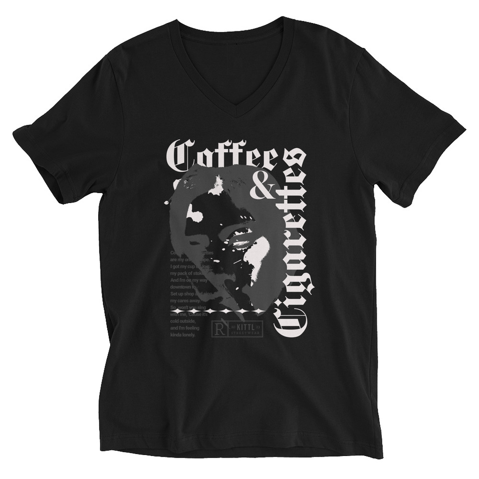 Coffee & Cigarettes Unisex V-Neck Tee