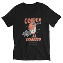 Coffee Break Cartoon Retro 90s  Unisex V-Neck Tee