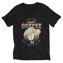 Coffee Cup - Comics Mascot Unisex V-Neck Tee