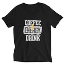 Coffee Energy Drink - Grunge Bolt Unisex V-Neck Tee