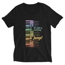 Colorful Retro Keyboard Unisex V-Neck Tee