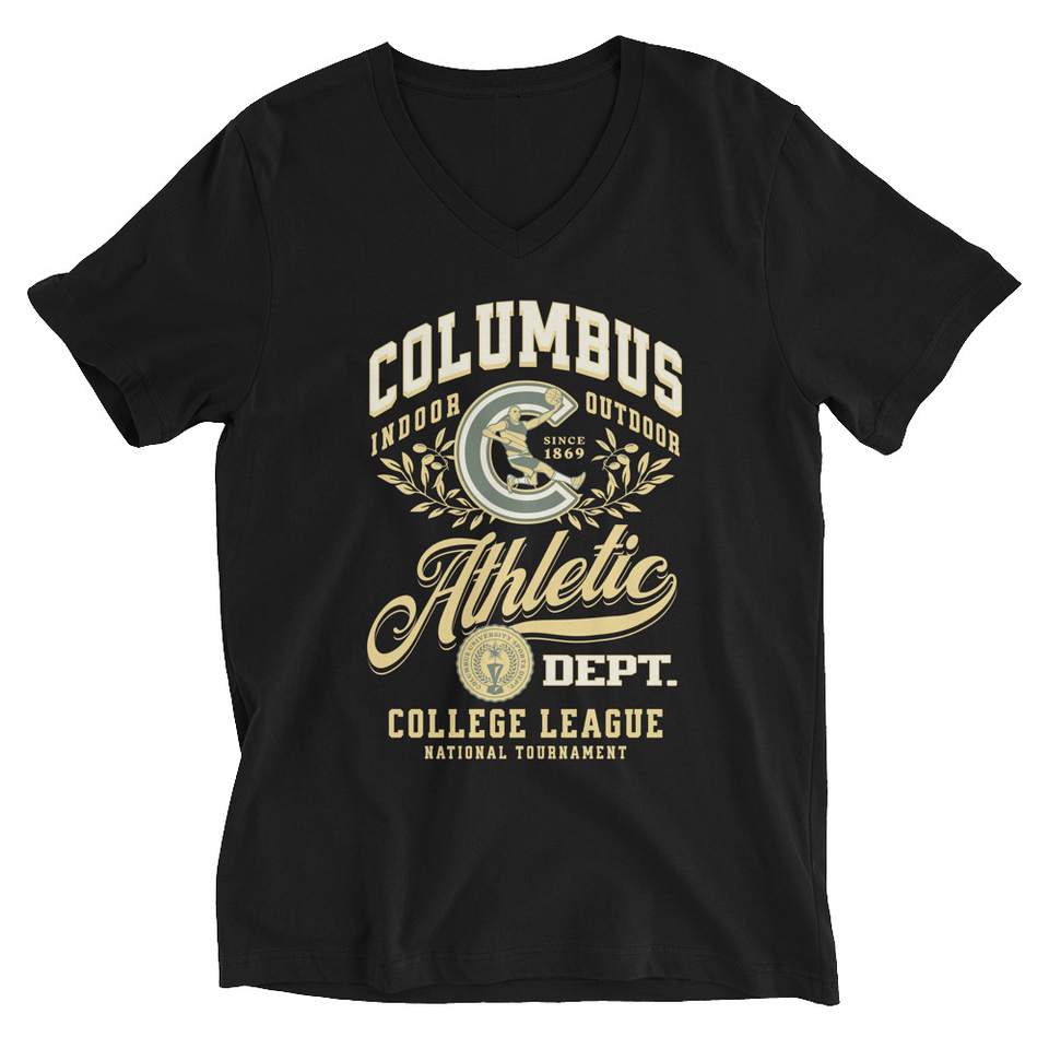 Columbus Athletic Unisex V-Neck Tee