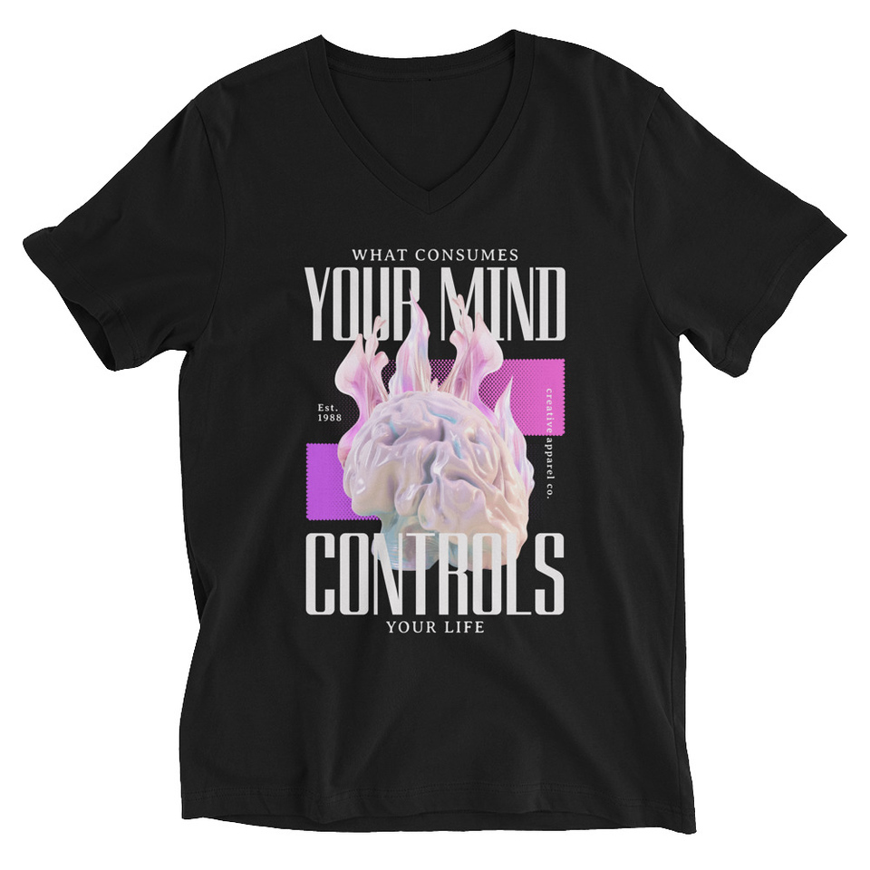 Control your Mind Unisex V-Neck Tee