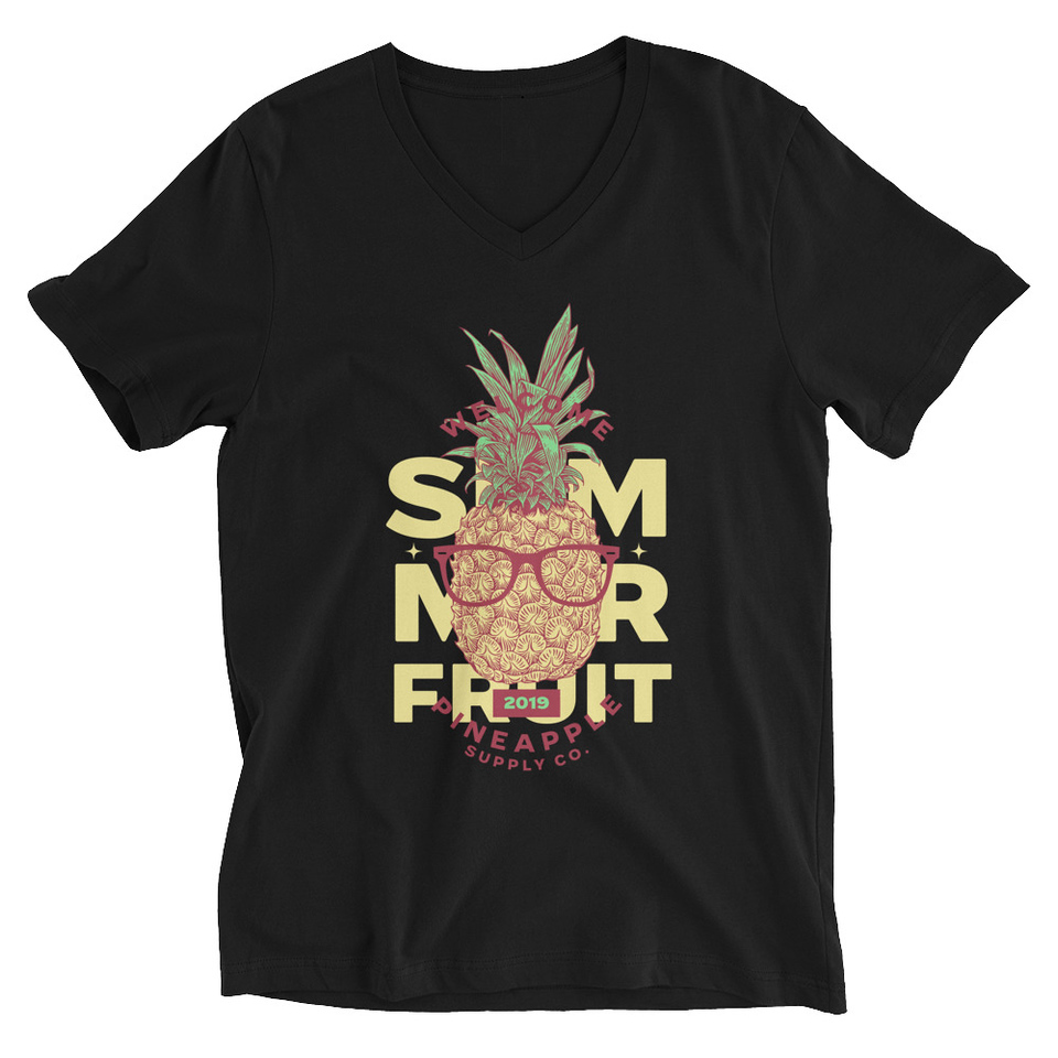 Cool Pineapple - Tropical Fruit Unisex V-Neck Tee