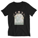 Cottagecore Frog Botanical Unisex V-Neck Tee