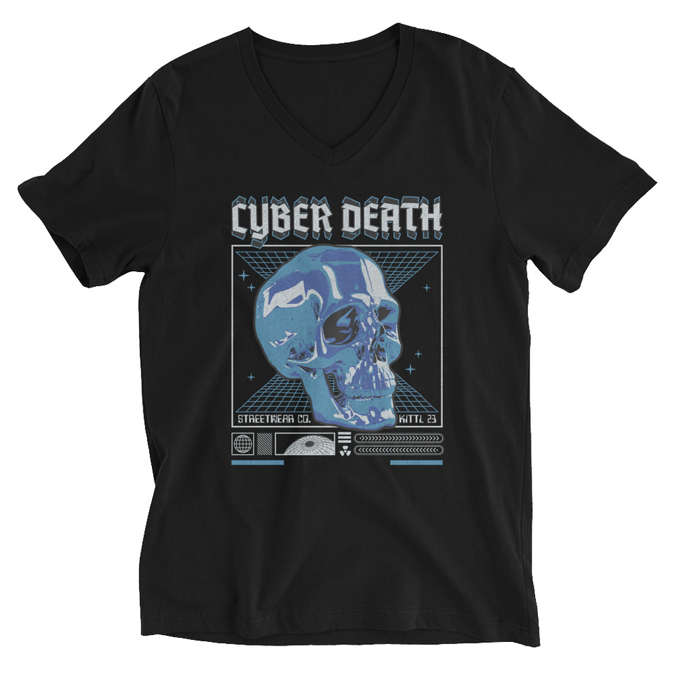 Cyber Death - Skull Unisex V-Neck Tee