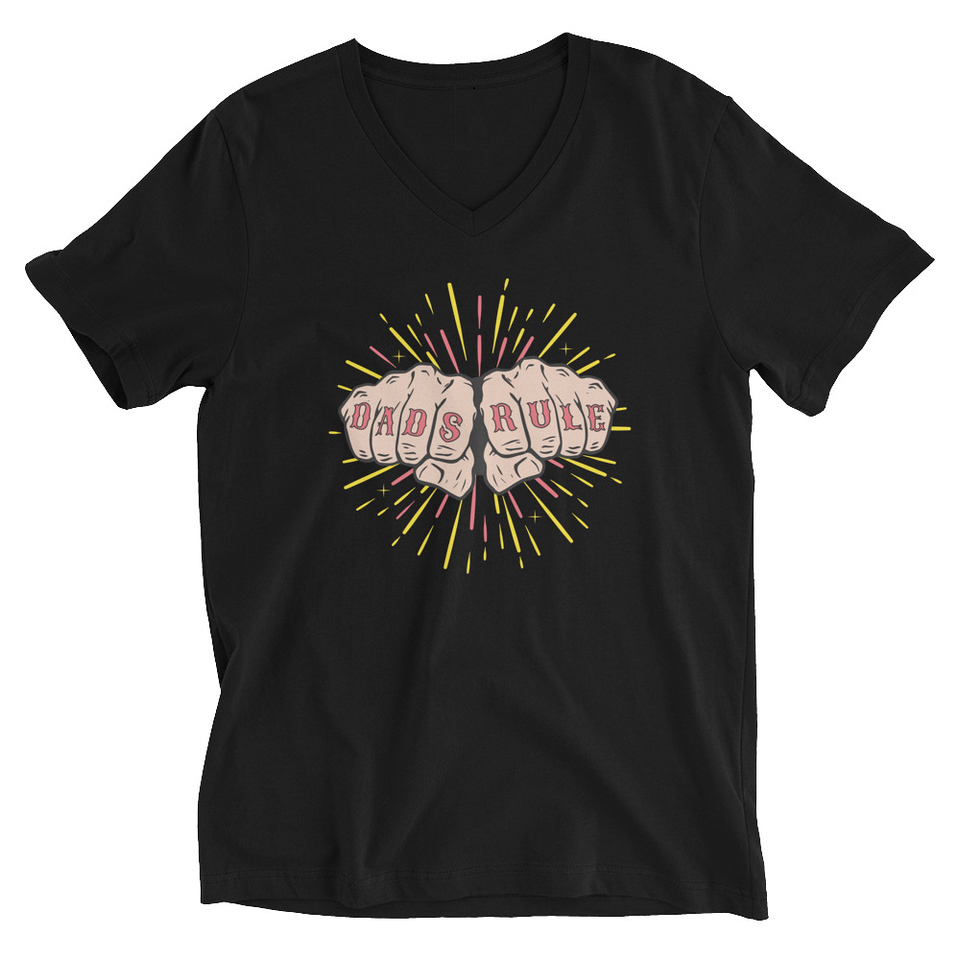 Dads Rule Unisex V-Neck Tee
