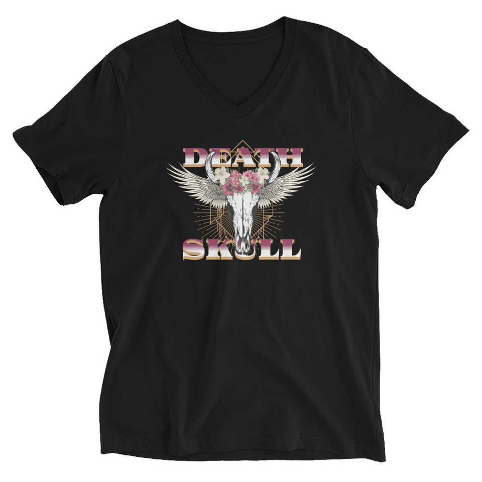 Deah Skull Unisex V-Neck Tee