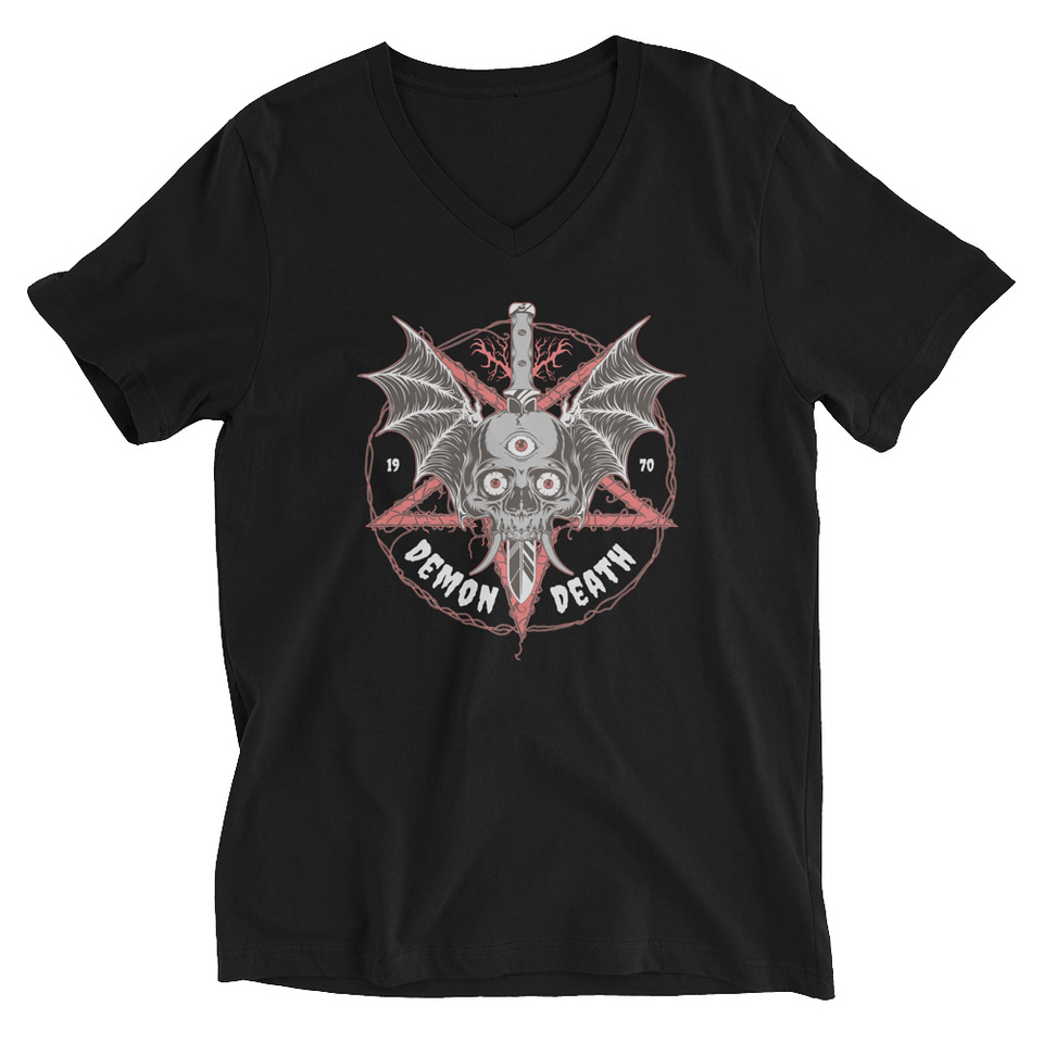 DEMON DEATH Unisex V-Neck Tee