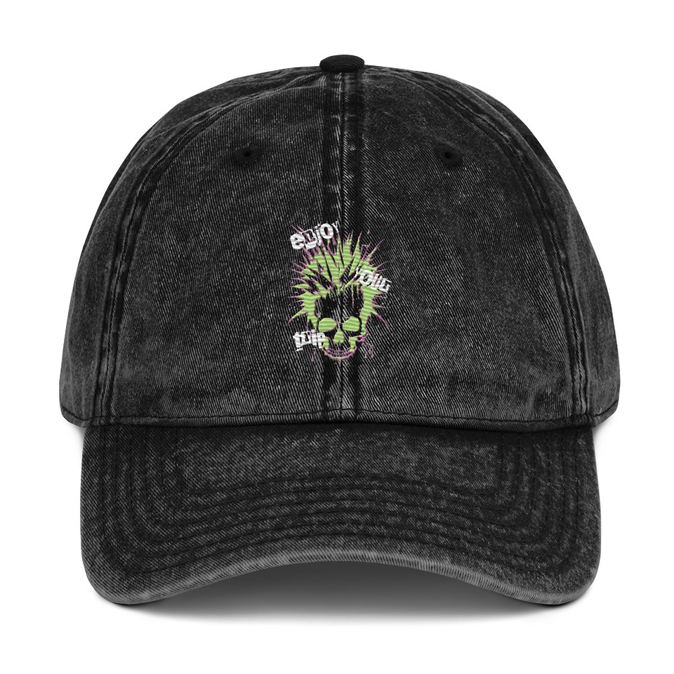 'Enjoy Your Trip' Punk Skull Vintage Cap