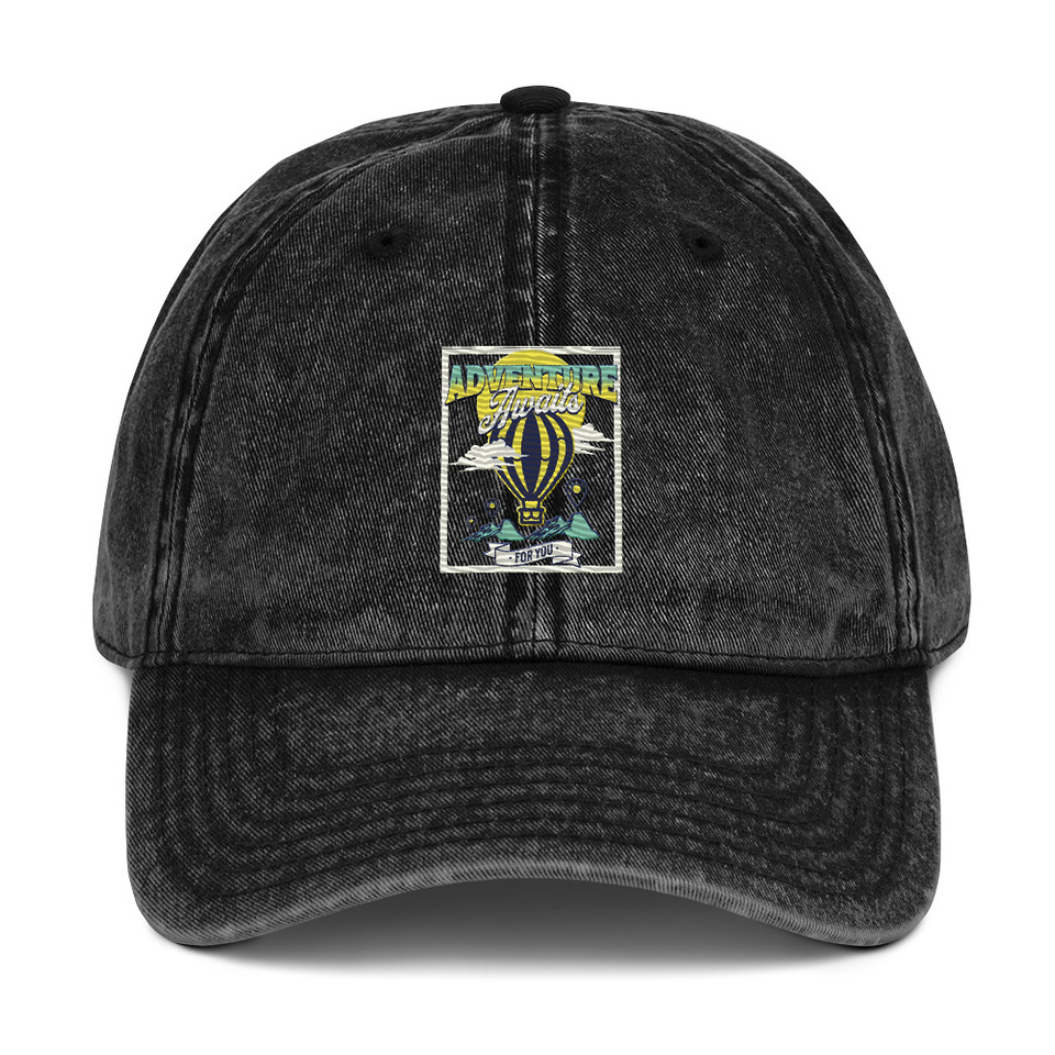 Adventure Awaits Vintage Cap