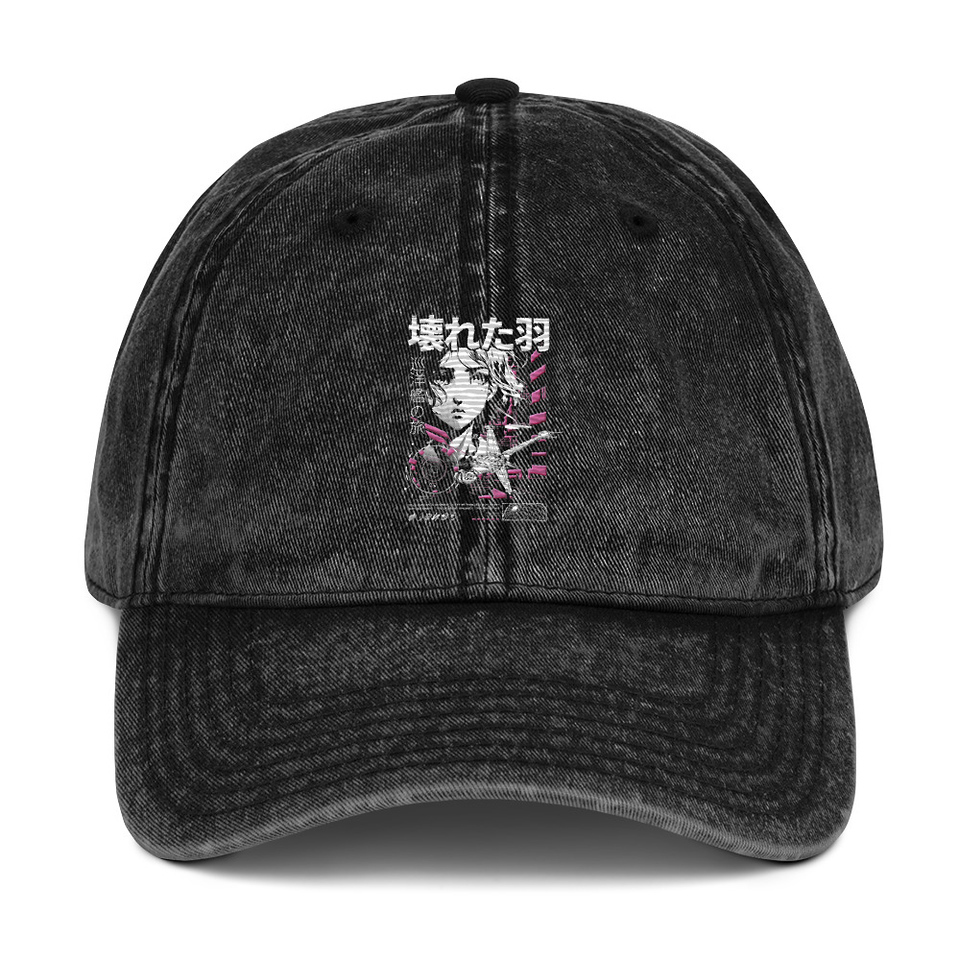 Anime Broken Wings - Neon Japanese Style Vintage Cap