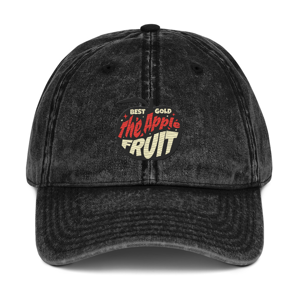 Apple Fruit - Typographic Lettering Vintage Cap