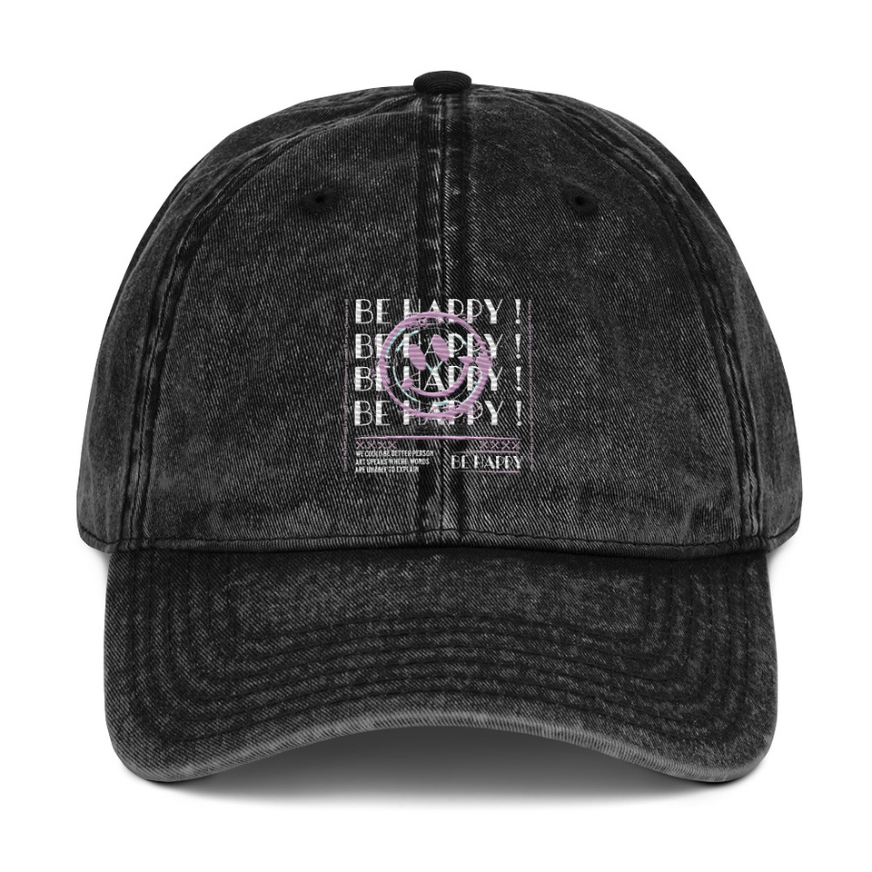 Be Happy ! Vintage Cap