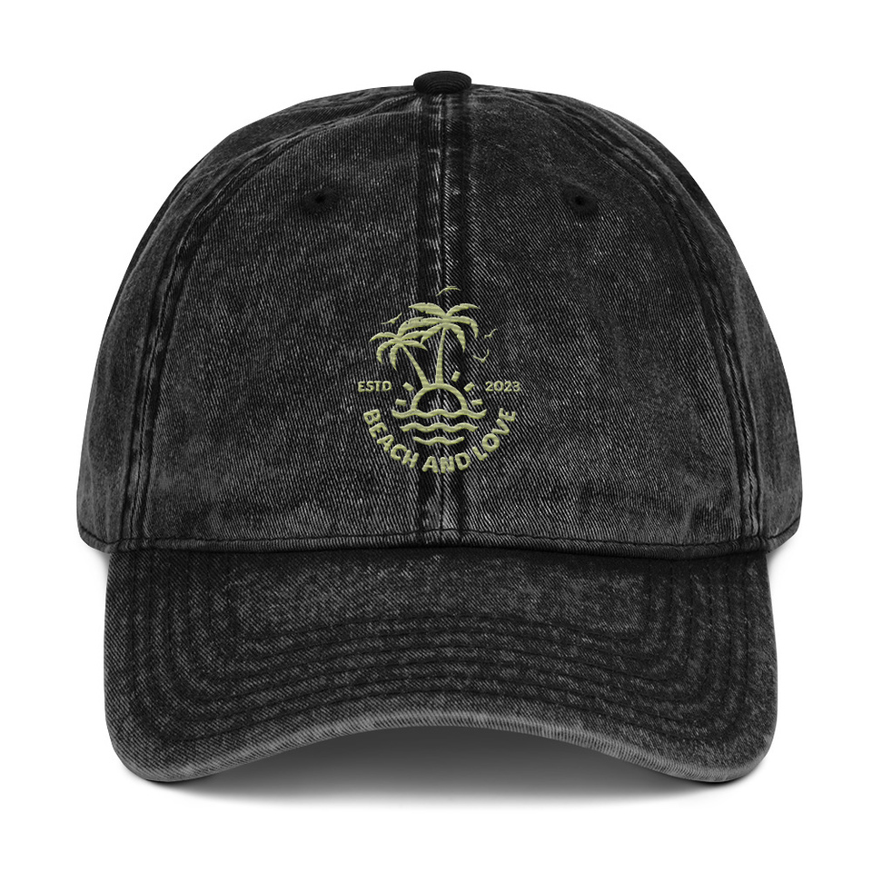 Beach and Love Vintage Cap