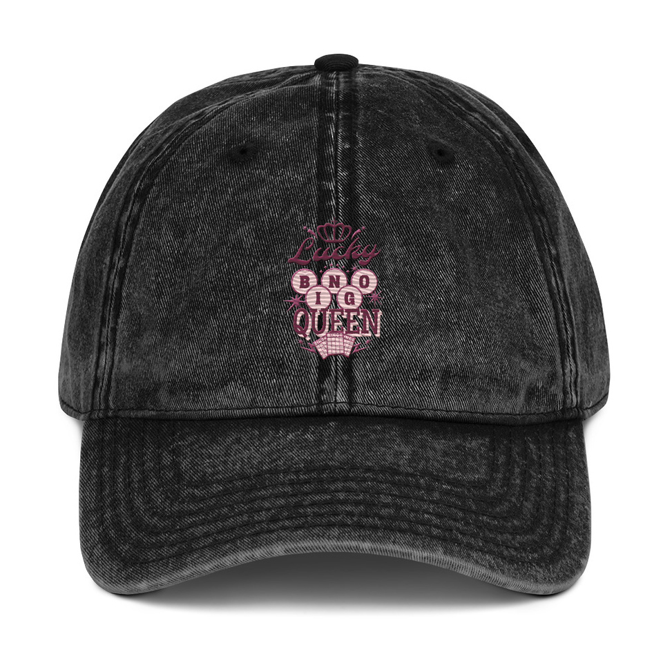 Bingo Queen - Retro Crown Vintage Cap