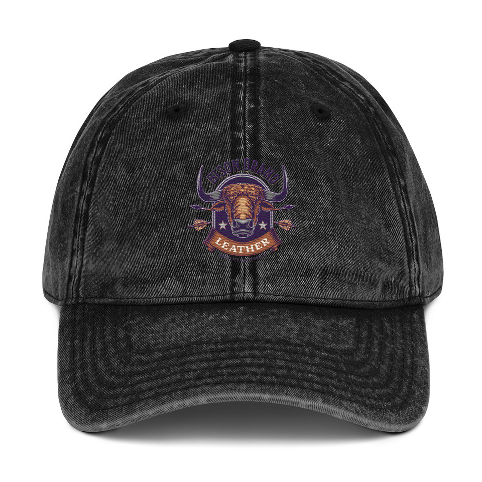 Bison Brand Leather - Animal Vintage Cap