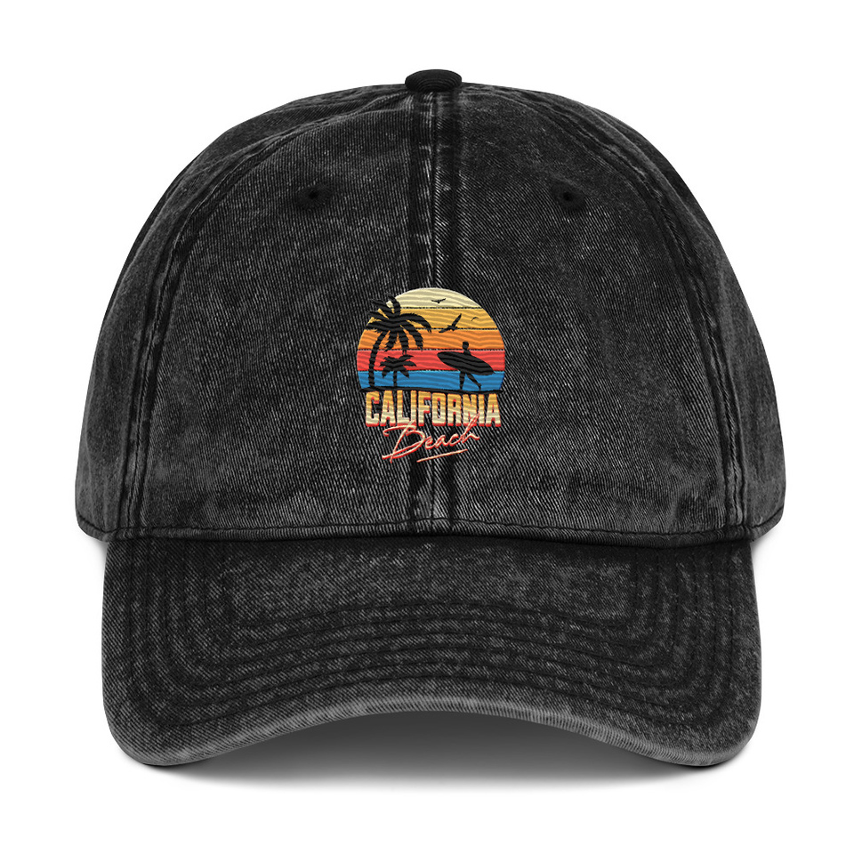 California Beach - Retro Surf Vintage Cap