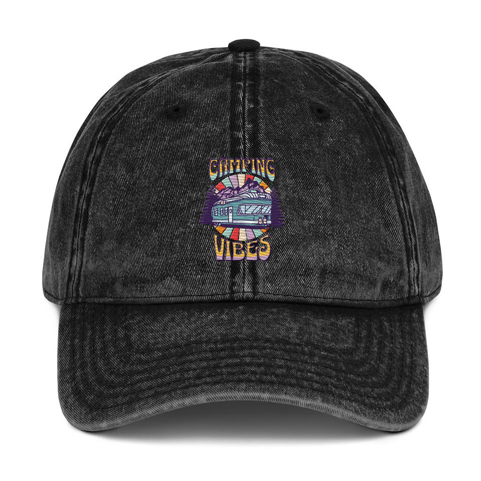 Camping Vibes Vintage Cap