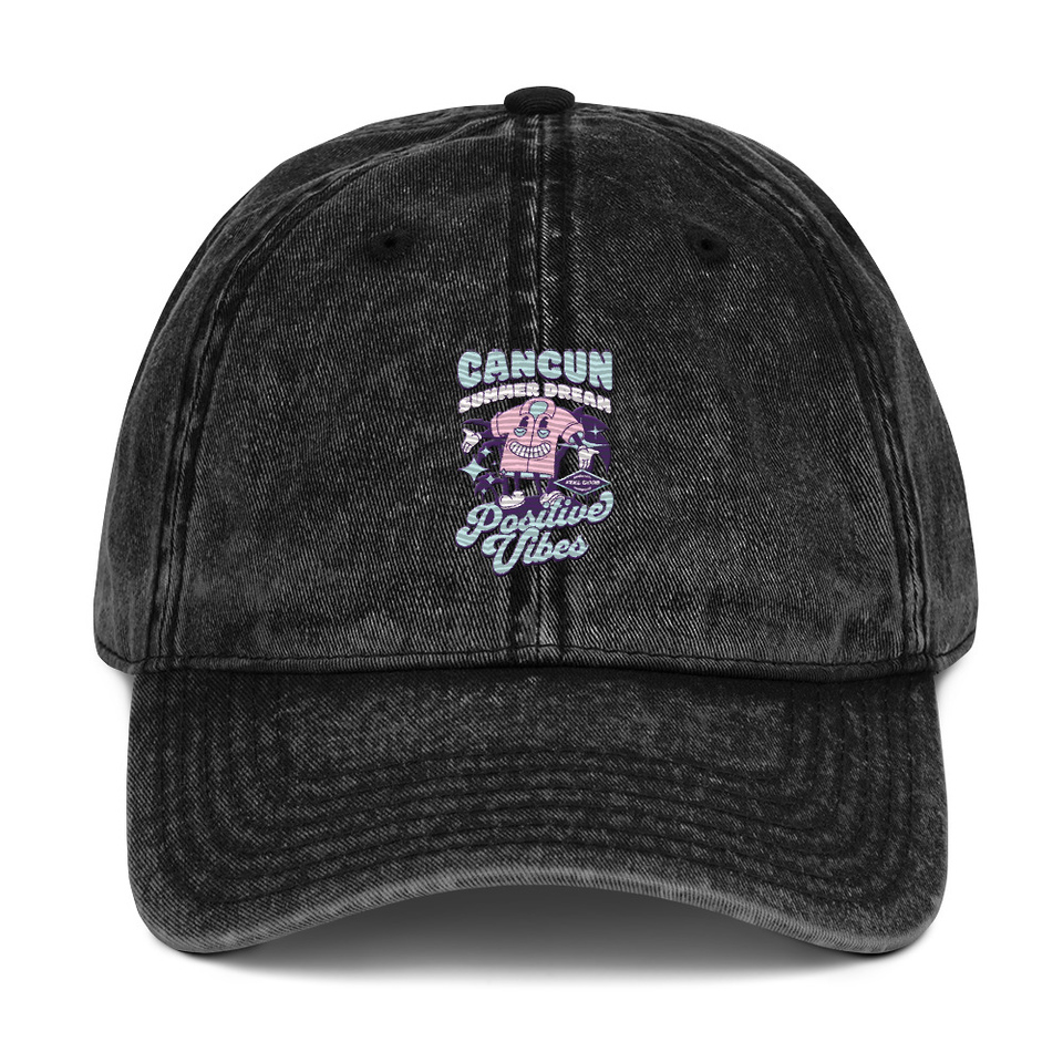Cancun Positive Vibes Vintage Cap