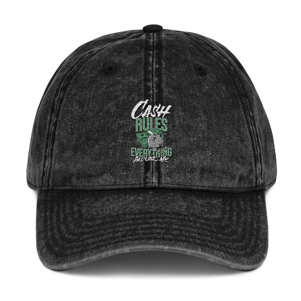 Cash Rules Vintage Cap