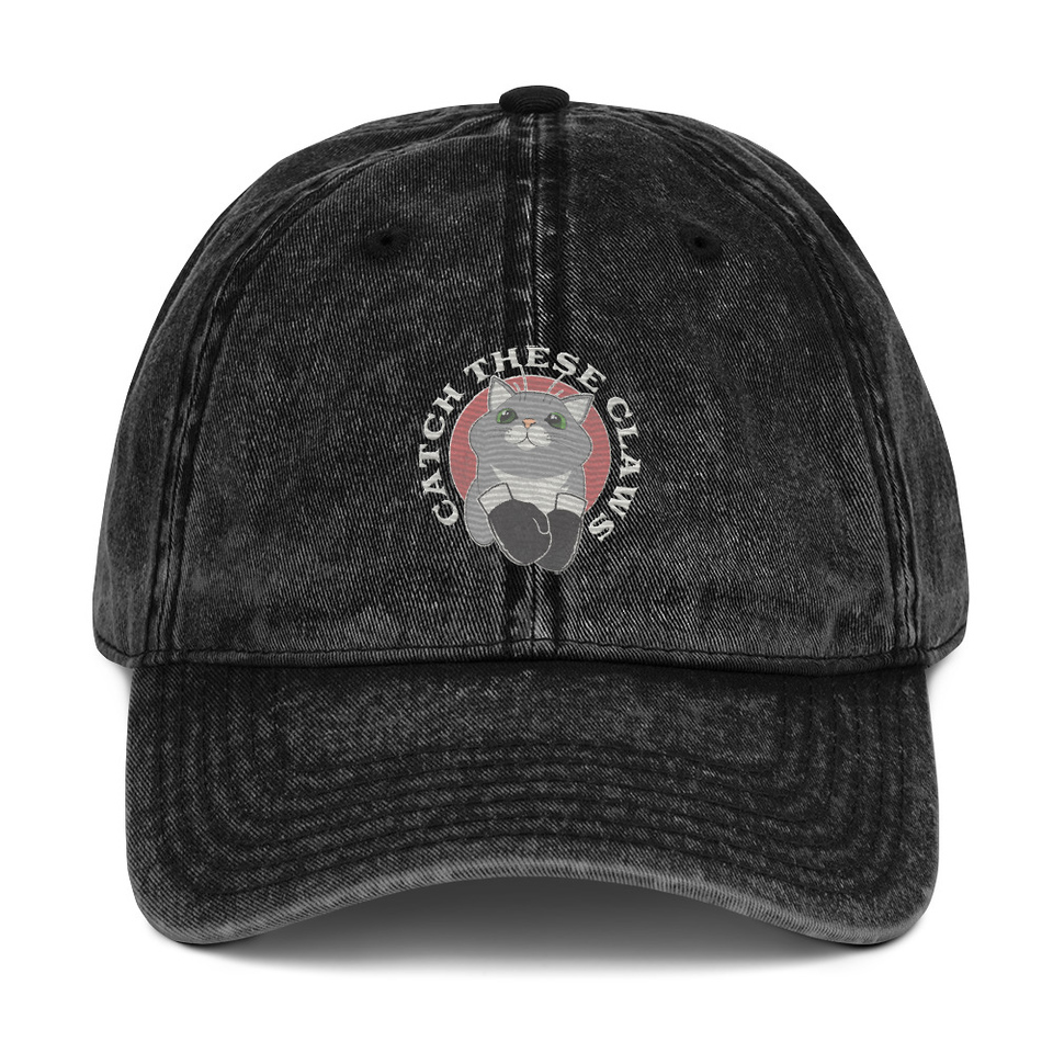 Catch These Claws - Cute Cat Vintage Cap