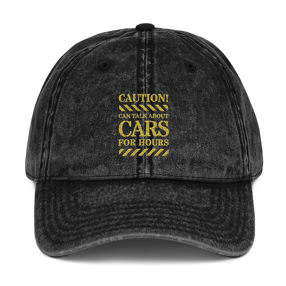 Caution Signs - Yellow Traffic Sign Vintage Cap