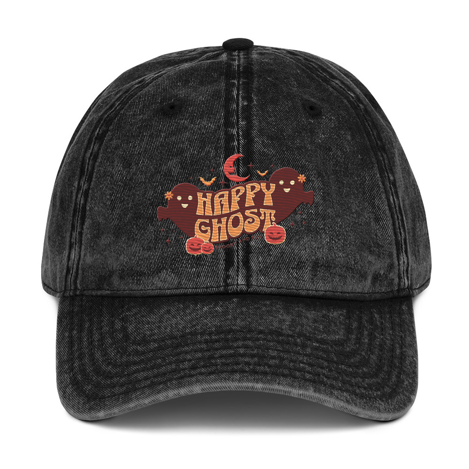 Cute Happy Ghost Vintage Cap
