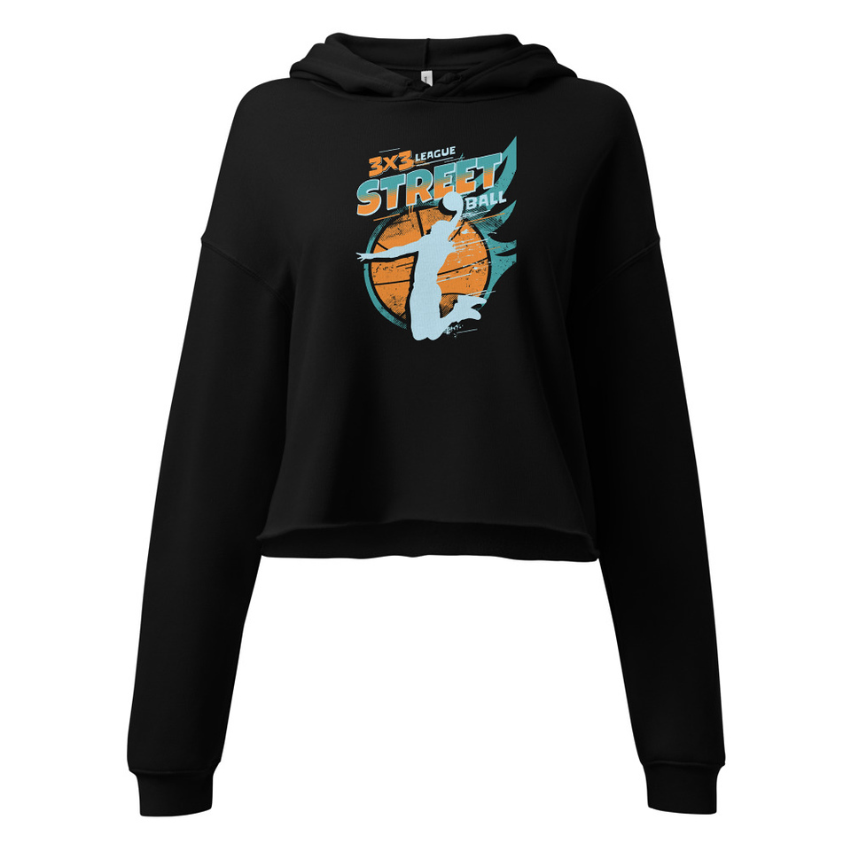 3x3 Basketball League Women's Cropped Hoodie
